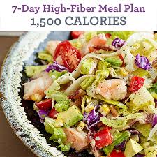 How to get more fiber in the diet (plus recipes). 7 Day High Fiber Meal Plan 1 500 Calories Eatingwell