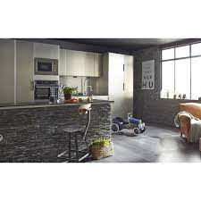 plaquette de parement stonepanel fine lame en pierre naturelle noir leroy merlin maison style amenagement cuisine idee de decoration
