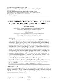 But how much do we really know about what goes on in that country? Pdf Analysis Of Organizational Culture Company South Korea In Indonesia
