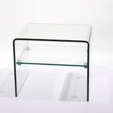 Usually ships within 2 to 3 days. China Clear Bent Glass Side Table With Clear Glass Shelf China Coffee Tables Glass Tables