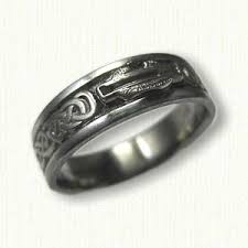 14kt White Gold Combat Infantry Wedding Band Antiqued Available In All Metals And Sizes Military Jewelry Wedding Rings Wedding Rings Unique