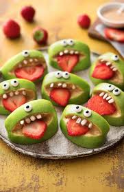 This hummus is red pepper based and features cayenne pepper, cumin, and plenty of garlic cloves for some great. 8 Healthy Halloween Treats For Kids Hellofresh Healthy Halloween Treats Healthy Halloween Snacks Healthy Halloween Kids Snacks