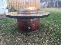Check spelling or type a new query. Wine Barrel Coffee Table Gas Fire Pit With Cork And Epoxy Resin Top And Raised Burner