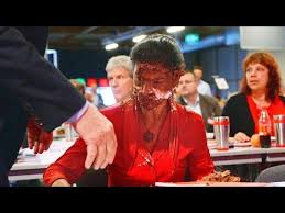 Torten Angriff Auf Sahra Wagenknecht Beim Linken Parteitag 28 05 2016 Youtube