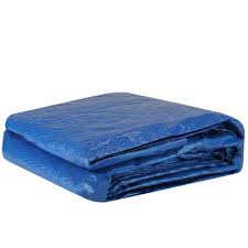 This pool cover features drain holes to prevent water from accumulating on top. Pool Central 14 25 Ft Durable Apertured Round Blue Steel Frame Above Ground Safety Swimming Pool Cover With Rope Ties 32588778 The Home Depot