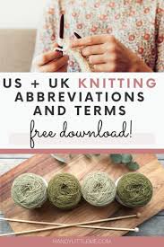 Slip, slip, knit slipped stitches together. Knitting Abbreviations And Terms Us And Uk Handy Little Me
