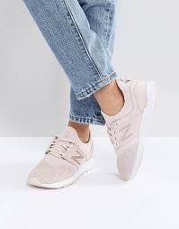 Black And Pink New Balance Trainers New Balance 247 Luxe Trainers In Pink Nubuck Sneakers New Balance Shoes Casual Sneakers