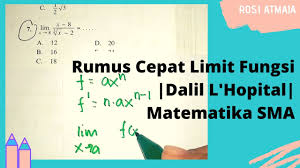Beberapa artikel yang berkaitan dengan limit. Cara Mudah Menyelesaikan Limit Fungsi Aljabar By Rosi Atmaja