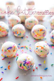 Delicious Easy No Bake 2 Ingredient Cake Batter Truffles Taste Just Like Cake Batter And Take Und 2 Ingredient Cakes Cake Batter Truffles Cake Batter Recipes