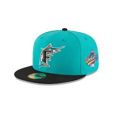 Florida Marlins World Series Teal Wool 59fifty Fitted Hats New Era Cap