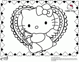 Hello kitty are loved by all kids. Hello Kitty Valentine Coloring Pages Coloring Home