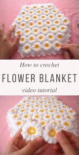 60 quick knit blanket squares: Learn Making A Lovely Flowers Blanket Crochet Crochetbeja