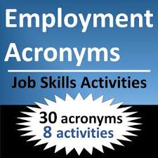 Job Skills Activities Cover 30 Common Career And Workplace Acronyms Print And Go Career Readiness Workshee Skills Activities Resume Skills Comunication Skills