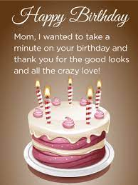 Come see our unique cake gifts! Thanks Mom Birthday Cake Card Birthday Greeting Cards By Davia