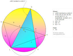 Geometry Problem 1311 Inscribed Triangle Circle Circumcircle Concyclic Points Measurement Online Math Geometry Problems Math Tutor