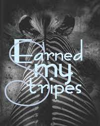 Earned My Stripes Zebra Blank Lined Wide Ruled Notebook Amazon Com Br