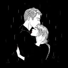 Black Illustration Drawing Art Aesthetic Love Hug Confidence Woman Man Arte A Tema Coppia Disegni Di Coppie Disegno Di Vita