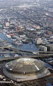 Aerial View Of The New Orleans Superdome And Downtown Hurricane Katrina New Orleans Hurricane Katrina New Orleans Louisiana