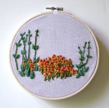 How to embroider flowers for beginners. Tutorial How To Embroider Your Own Freehand Landscape Amanda Farquharson