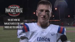 Edison QB Abe Hermes earned our Pancake Player of the Game! 🥞 Abe was in  total control of the Chargers offense and led by example for his team.  Congrats and enjoy! Brought to you by the Sandusky Bay ...