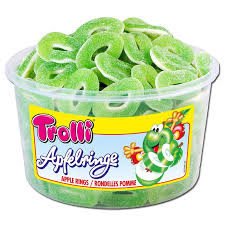 Bestellen Sie Jetzt Gunstig Bei Sweets Online Trolli Saure Apfelringe Fruchtgummi Schaumzucker 150 Stk Fruchtgummi Dosen Trolli Apfelringe Apfel Fruchte