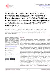 Activity that guides students using 2 different phet simulations to explore the different shapes that covalent molecules can have, and has them think about why molecules make different shapes. Pdf Molecular Structure Electronic Structure Properties And Analyses Of Five Azopyridine Ruthenium Complexes A Cl B Cl G Cl D Cl And E Cl Of Rucl Sub 2 Sub 4 6 Dimethyl Phenylazopyridine Sub 2 Sub As Potential Cancer Drugs Dft And Td Dft