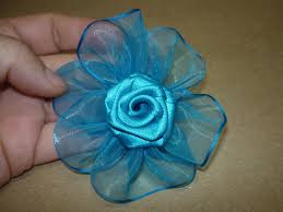 Temos fitas, material para tiaras e mais. Como Hacer Una Flor En Cinta Organza Para El Pelo Marina Creativa