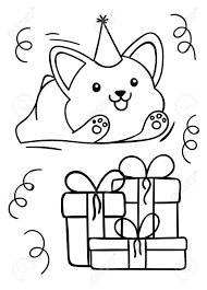 There are 99 corgi coloring pages for sale on etsy, and they cost 4,38 $ on average. Coloring Pages Black And White Cute Kawaii Hand Drawn Corgi Royalty Free Cliparts Vectors And Stock Illustration Image 143130170