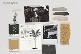 Mood Board Wall Mockup Psd Mood Board Colorful Backgrounds Tropical Design