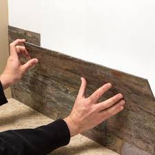 The stone series from aspect gives you the most variance as you can find everything from slate and quartz to sandstone and ivory colored marble. Aspect 23 6 In X 5 9 In Weathered Quartz Peel And Stick Stone Decorative Tile Backsplash A90 80 The Home Depot
