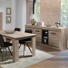Salle A Manger Couleur Chene Clair Winona Marron L 223 X P 51 4 X H 94 Cm Achat Vente Salle A Manger Salle A Manger Couleur Chene Cdiscount