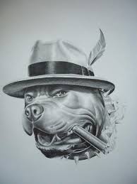Gangster Dog Jorge Hernandez Jpg 675 900 Pitbull Tattoo Pitbull Art Chicano Art