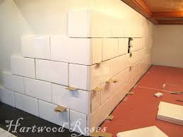 Hartwood Roses Workday Weekend Tutorial Tiling The Backsplash Bullnose Tile Guest Bathrooms Backsplash