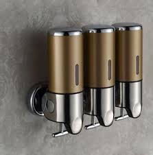 Wall Mounted 3 Heads Liquid Soap Dispenser Shampoo Lotion Box Soap Dispenser Wall Bathroom Soap Dispenser Shower Soap Dispenser