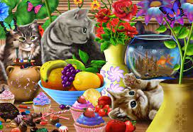 With the best free online jigsaw, you'll never lose a piece under the table again! Curious Kittens Kid S Jigsaw Puzzle Dogs Cats Vermont Christmas Company