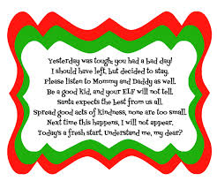 Elf On The Shelf Bad Day Poem With Printable Elf On Shelf Letter Awesome Elf On The Shelf Ideas Elf Letters