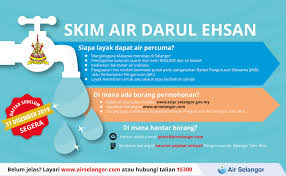 Skim air darul ehsan adalah satu insentif untuk rakyat selangor yang layak. Media Selangor Hebahan Skim Air Darul Ehsan Jom Daftar Segera Facebook