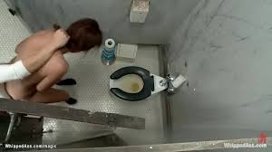 Pigtailed blonde lesbian girl Lea Lexis dominates and humiliates brunette  co ed Alisha Adams in public toilet then anal fucks her with strapon -  XNXX.COM