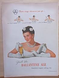Image result for White 1957 Ballatine Ale Company