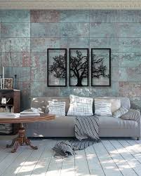 Tree Of Life 3 Pieces Metal Wall Art Modern Rustic Wall Decor Living Room Home Decor Special Design New Home Gift Black Metal Wall Art Living Wall Decor Black Metal Wall
