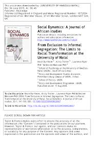 Dec 11, 2015 · recently, i found an article that has been published in ieee access (doi: Pdf From Exclusion To Informal Segregation The Limits To Racial Transformation At The University Of Natal