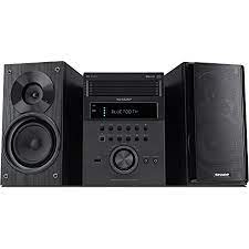 Amazon Com Sharp Xl Bh250 Sharp 5 Disc Micro Shelf Executive Speaker System With Bluetooth Usb Port For Mp3 Playback Am Fm Audio In For Digital Players Electronics
