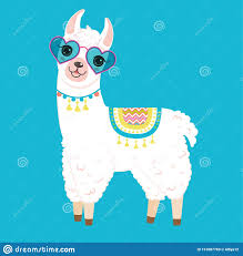 Llama Blanca Linda En Gafas De Sol En Forma De Corazon Ilustracion Del Vector Ilustracion De Linda For Ilustraciones De Animales Ilustracion Corazon Dibujos