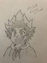 Hyuga Asahi Drawing Beyblade Burst Sparking Superking Beyblade Burst Asahi Hyuga