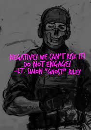  Game Character Quote Lt Simon Ghost Riley Call Of Duty Ghosts Military Art Album Art Design