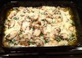 Chicken Spinach And Mushroom Low Carb Oven Dish Recipe By Bohemian Recipe Oven Dishes Recipes Spinach Stuffed Chicken Spinach Stuffed Mushrooms