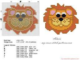 The name 'cross stitch' comes from the actual stitch that this form of embroidery is based on. Small Simple And Free Lion Face Cross Stitch Pattern In 40 Stitches Free Cross Stitch Patterns Simple Unique Alphabets Baby