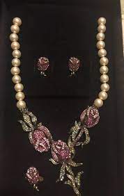 Heidi Daus Climbing Rose Necklace Earrings Ring And Watch Set Ebay Heidi Daus Rose Necklace Necklace