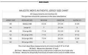 Majestic Jersey Size Chart Online Shopping