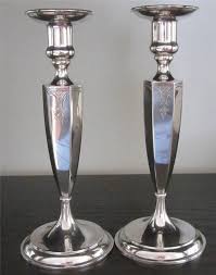 Antique Sterling Silver Shreve Co Base Loaded Candlestick Holders D Candlesticks Silver Candlesticks Candlestick Holders